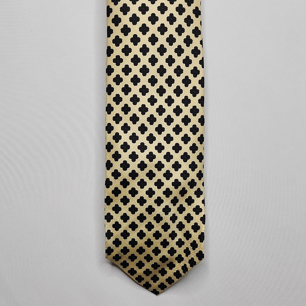 Brooks Brothers Yellow and Blue Floral Silk Tie